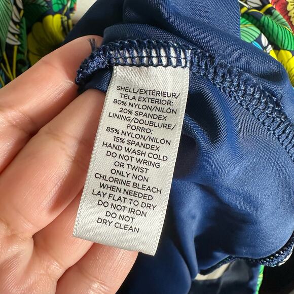 Loft Beach Women's Floral Colorful One Piece Swimsuit Size 8 Summer Vacation - Picture 6 of 7